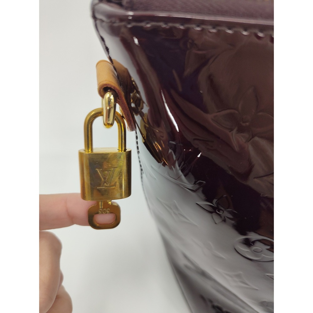 Louis Vuitton Monogram Vernis Bellevue GM Patent Tote Bag Amarante Handbag - Picture 3 of 16